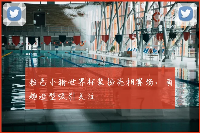 粉色小猪世界杯装扮亮相赛场,萌趣造型吸引关注